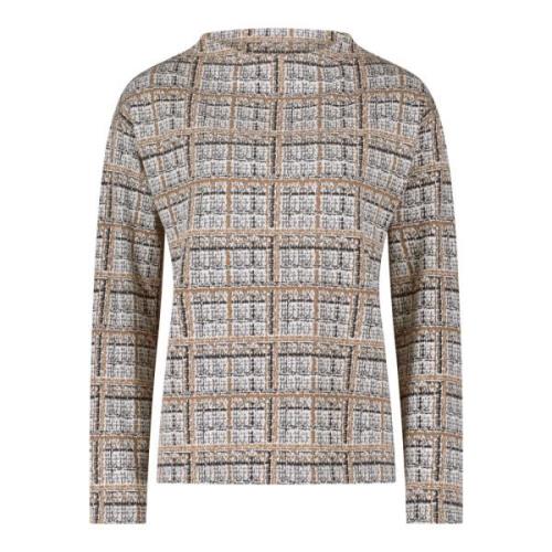 Jacquard Check Sweatshirt met Roll Neck Betty Barclay , Gray , Dames