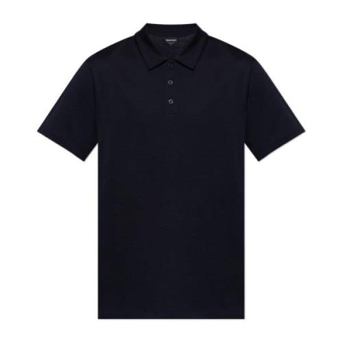 Wollen Polo Giorgio Armani , Blue , Heren