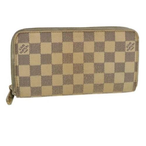 Pre-owned Canvas wallets Louis Vuitton Vintage , Beige , Dames