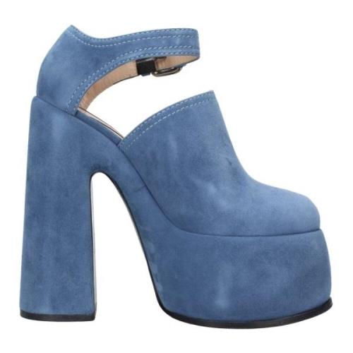 Met hak Helder Blauw Casadei , Blue , Dames