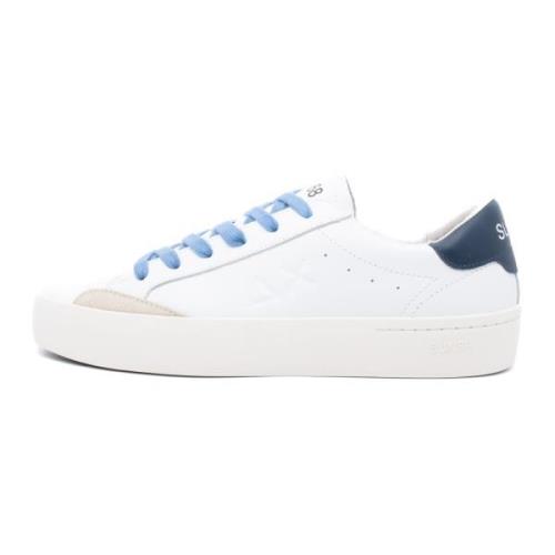 Witte Leren Sneakers Sun68 , White , Heren