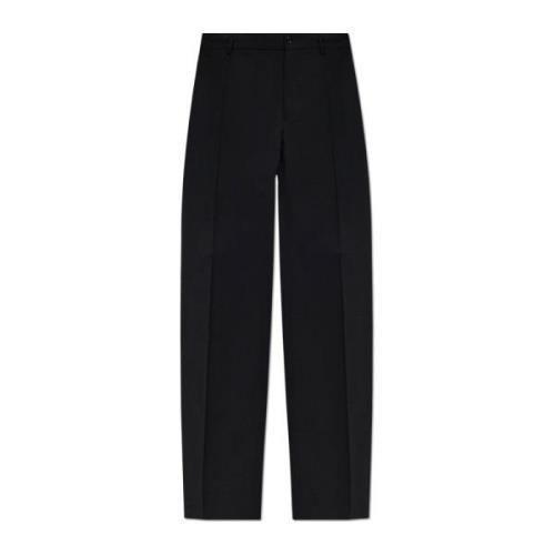 Wollen broek met vouwen Dolce & Gabbana , Black , Heren