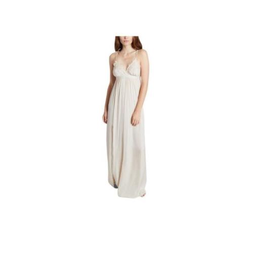 Maxi Jurk met Empire Taille en Kant Love Stories , White , Dames