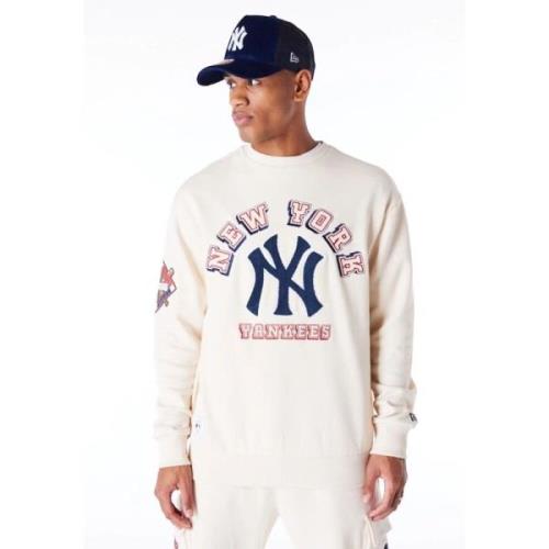 Oversize New York Yankees Sweater New Era , Beige , Heren