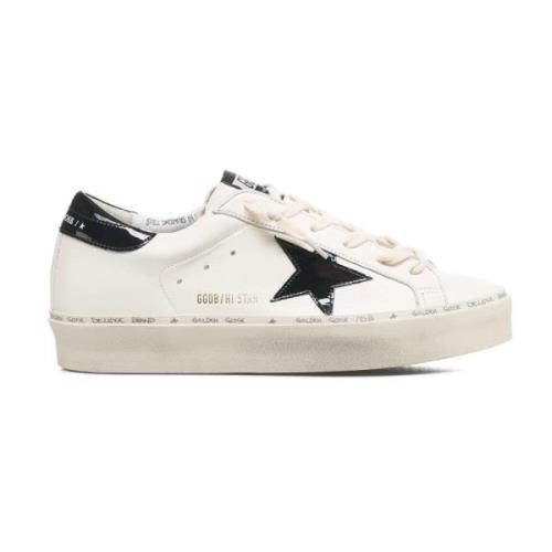 Witte Leren Sneakers Verhogen Garderobe Golden Goose , White , Dames