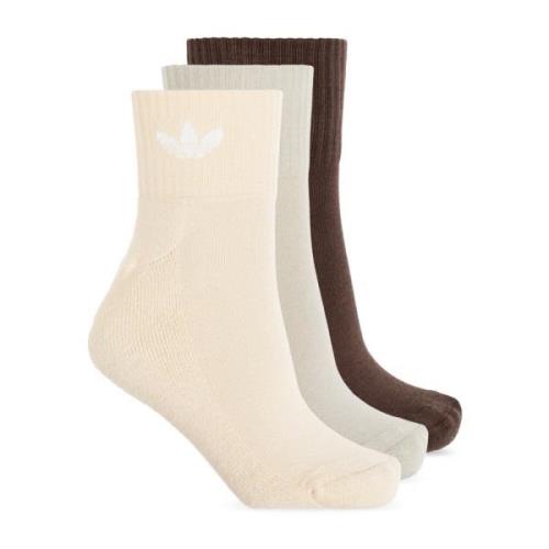 Driepak sokken met logo Adidas Originals , Multicolor , Heren