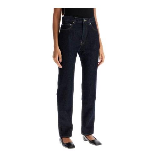 Katoenen Straight Cut Denim Jeans Loulou Studio , Blue , Dames