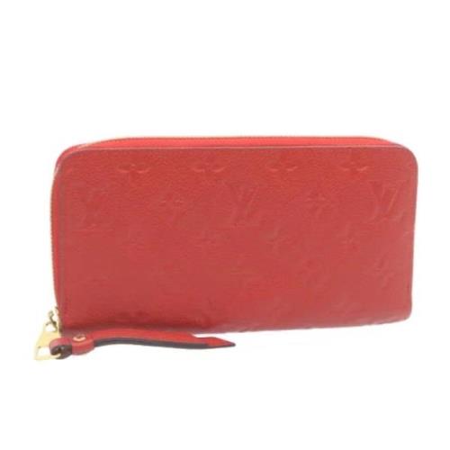 Pre-owned Leather wallets Louis Vuitton Vintage , Red , Dames