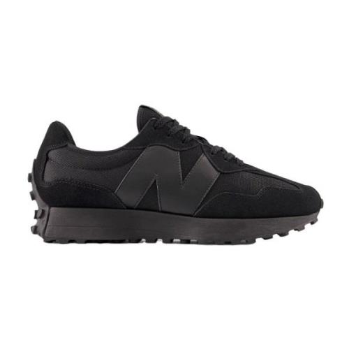 Oversized Logo Suède en Mesh Sneakers New Balance , Black , Heren