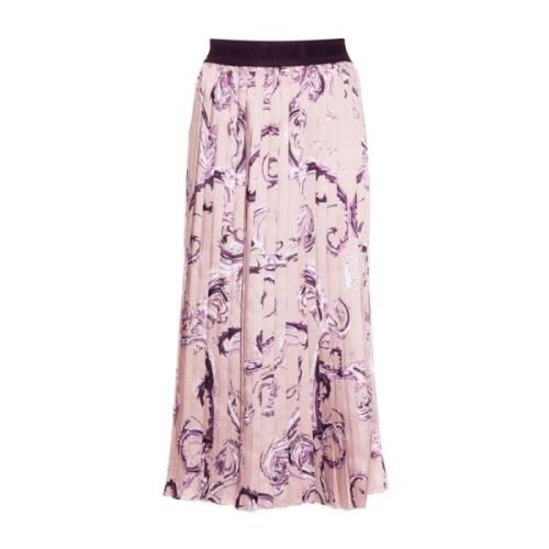 Roze Midi Rok voor Vrouwen Versace Jeans Couture , Pink , Dames