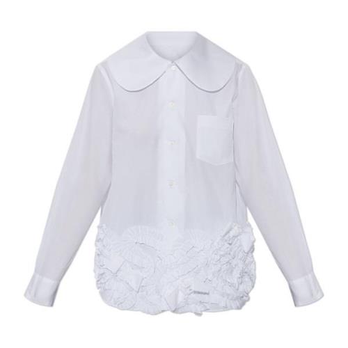 Shirt met decoratieve ruches Comme des Garçons , White , Dames