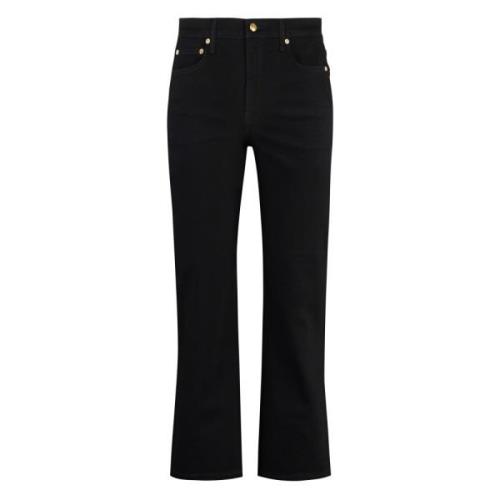 Flared Boot-Cut Jeans met Metalen Details Tory Burch , Black , Dames