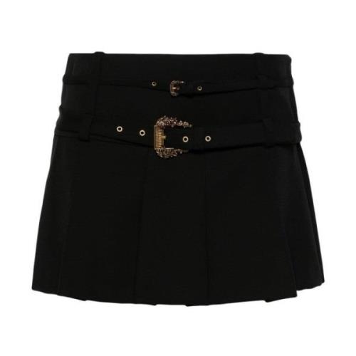 Zwarte Korte Rok voor Vrouwen Versace Jeans Couture , Black , Dames