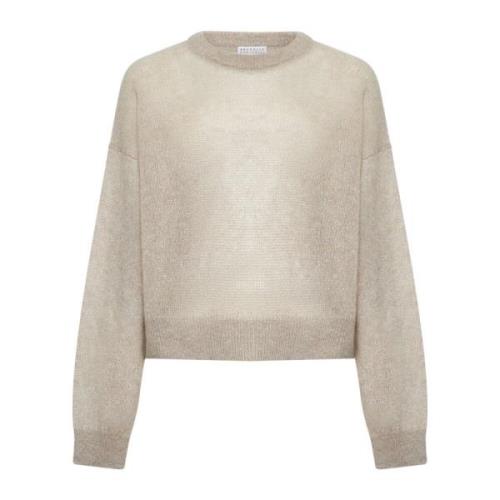 Luxe Sweaters Collectie Brunello Cucinelli , Beige , Dames