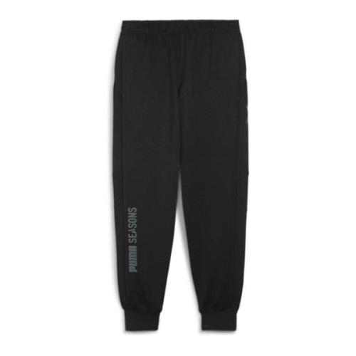 Basis katoenen joggers - rechte pasvorm Puma , Black , Heren