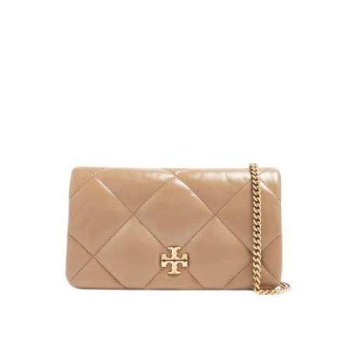 Diamantquilt Schoudertas Tory Burch , Beige , Dames