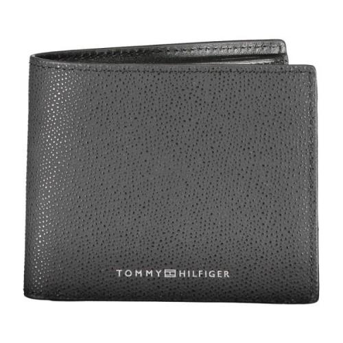 Elegante Bifold Portemonnee met Muntvak Tommy Hilfiger , Black , Heren