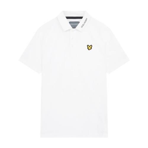 Tech Kraag Logo Polo Shirt Lyle & Scott , White , Heren