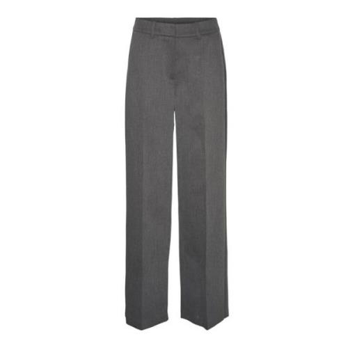 Wijde Pijp Flared Broek Vero Moda , Gray , Dames