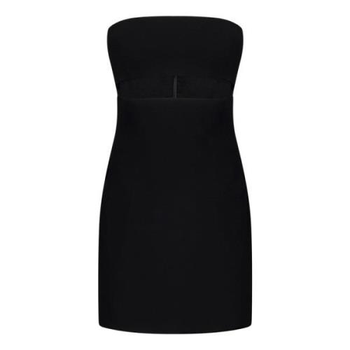 Zwarte Strapless Jurk met Uitsnijddetail Monot , Black , Dames