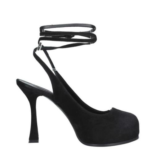 Met hak zwart Casadei , Black , Dames