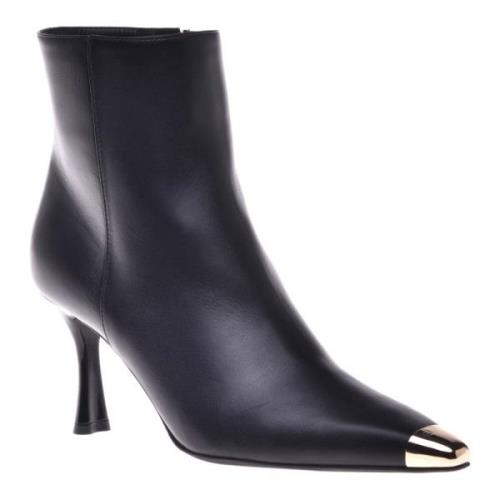 Ankle boots in black leather Baldinini , Black , Dames