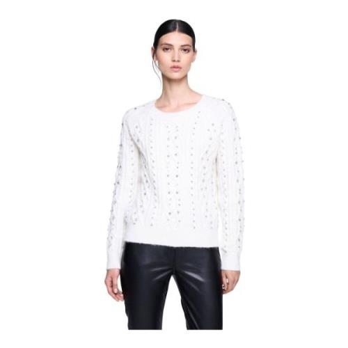 Trui met strass Silvian Heach , White , Dames