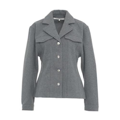 Stijlvolle Grijze Blazer Aw24 Second Dames , Gray , Dames