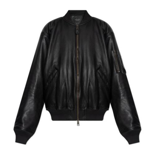 Leren jack type bomber Balenciaga , Black , Dames