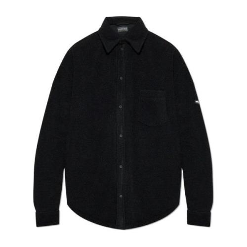 Gewatteerd shirt in oversized stijl Balenciaga , Black , Heren