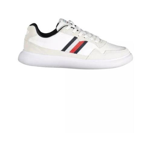 Witte Sneakers met Contrasterende Accenten Tommy Hilfiger , White , He...