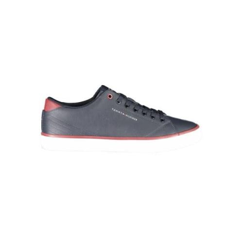 Blauwe Polyester Sneaker met Contrastdetails Tommy Hilfiger , Blue , H...