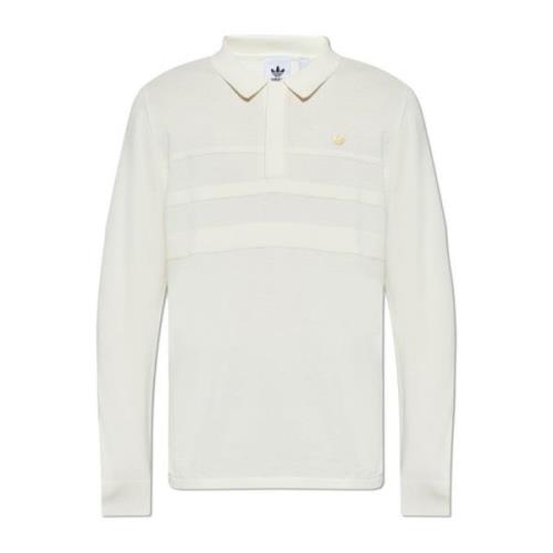 Lange mouw polo Adidas Originals , White , Heren