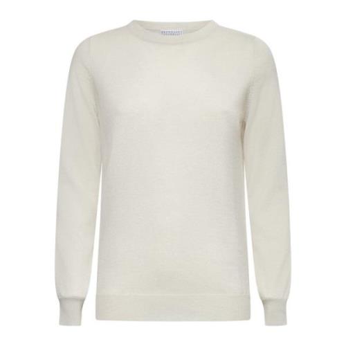 Witte Sweaters voor Mannen en Vrouwen Brunello Cucinelli , White , Dam...