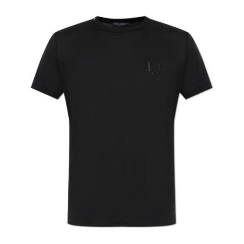 T-shirt met logo Dolce & Gabbana , Black , Heren