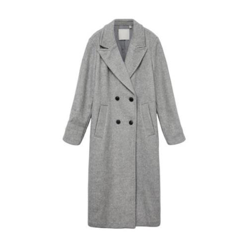 Elegante dubbelrij lange jas Vero Moda , Gray , Dames