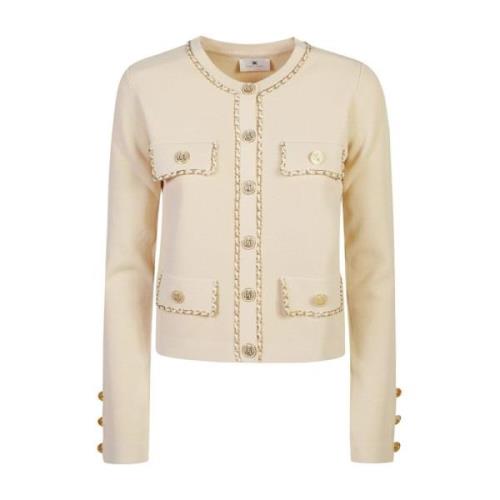 Beige Sweatshirt Aw24 Damesmode Elisabetta Franchi , Beige , Dames