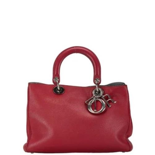 Pre-owned Leather handbags Dior Vintage , Red , Dames