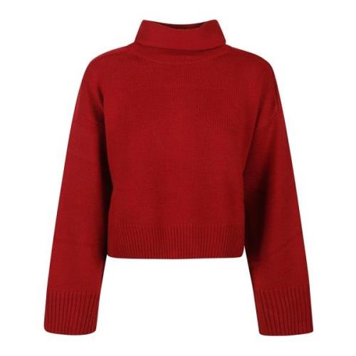 Turtle Neck Sweater in Stintino Stijl Loulou Studio , Red , Dames