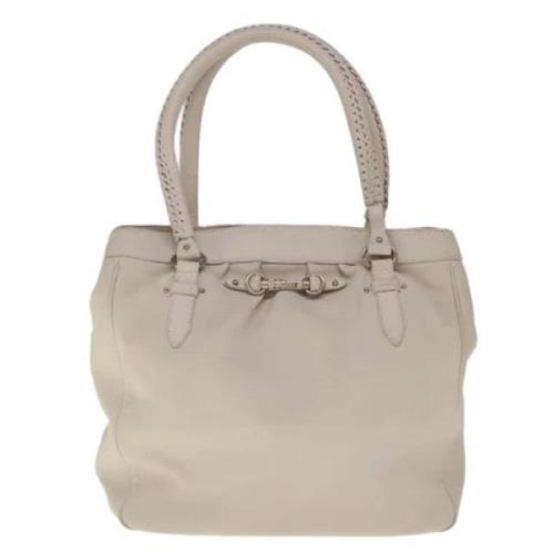 Pre-owned Leather dior-bags Dior Vintage , White , Dames