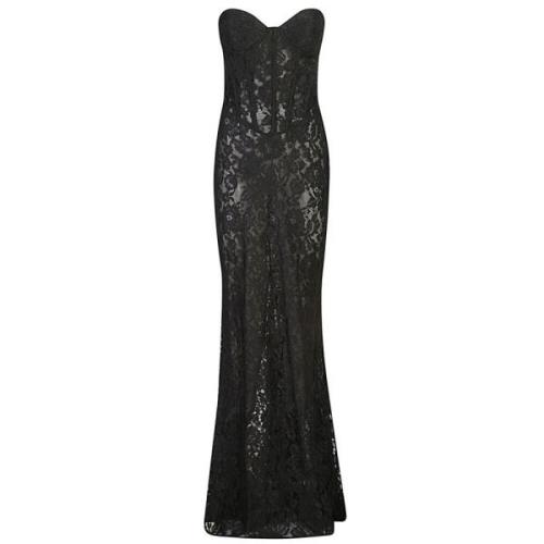 Zwarte Kant Avondjurk The New Arrivals Ilkyaz Ozel , Black , Dames