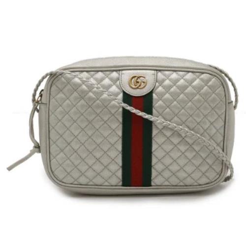 Pre-owned Leather crossbody-bags Gucci Vintage , Gray , Dames