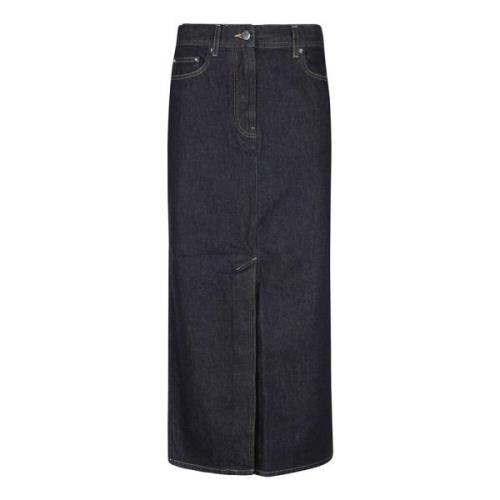 Denim Lange Rok Loulou Studio , Blue , Dames