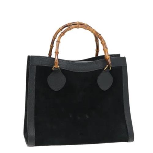 Pre-owned Suede handbags Gucci Vintage , Black , Dames