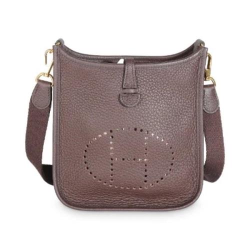 Pre-owned Leather crossbody-bags Hermès Vintage , Brown , Dames