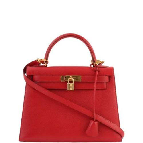 Pre-owned Canvas handbags Hermès Vintage , Red , Dames