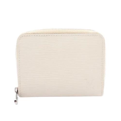 Pre-owned Leather wallets Louis Vuitton Vintage , White , Dames