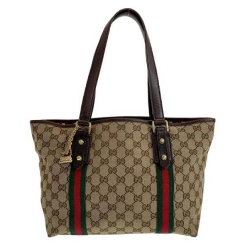 Pre-owned Canvas gucci-bags Gucci Vintage , Brown , Dames