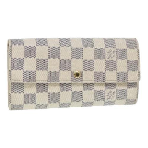 Pre-owned Canvas wallets Louis Vuitton Vintage , White , Dames