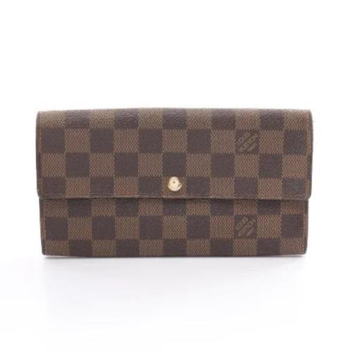 Pre-owned Canvas wallets Louis Vuitton Vintage , Brown , Dames